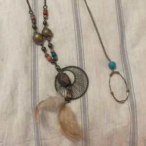 2 long necklaces
